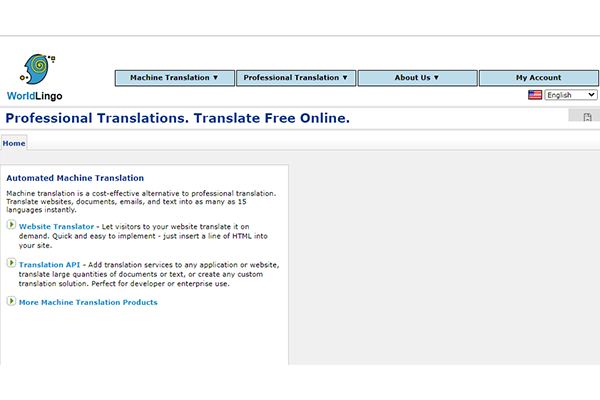 WorldLingo là một trong những trang web dịch văn bản chính xác nhất