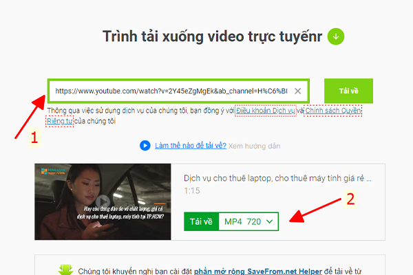 Cách download video Youtube với SaveFrom Cách download video Youtube với SaveFrom