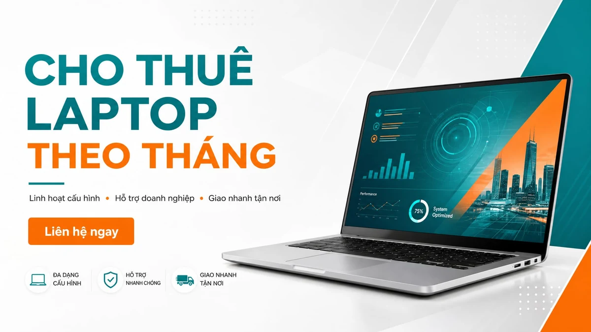 Cho thuê laptop theo tháng giá rẻ tại TP.HCM